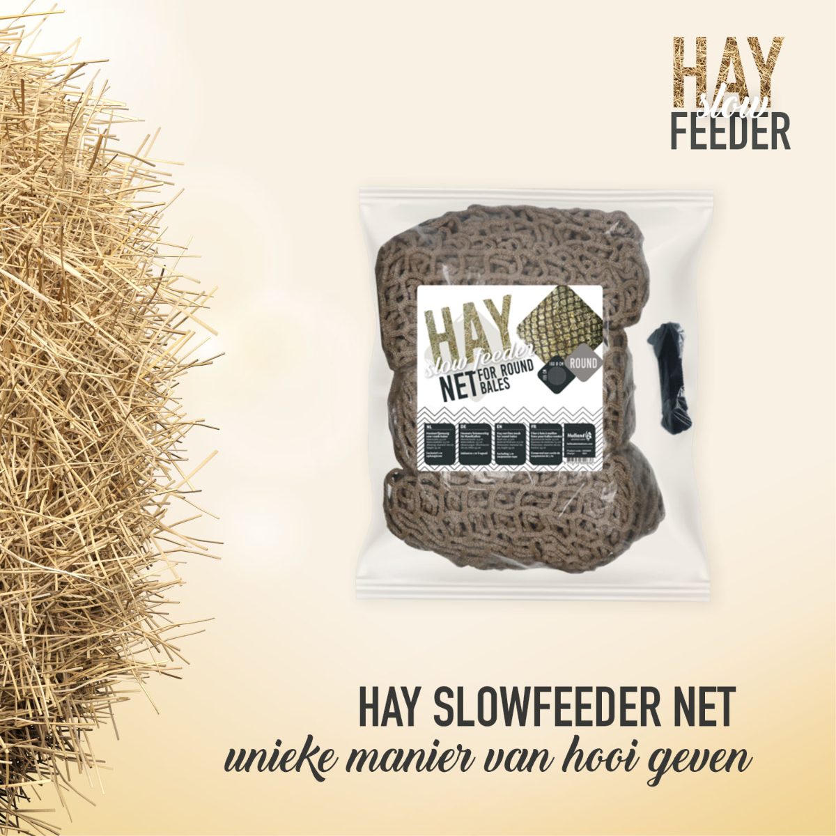 Hay Slow Feeder Net Ronde Baal - Afbeelding 4