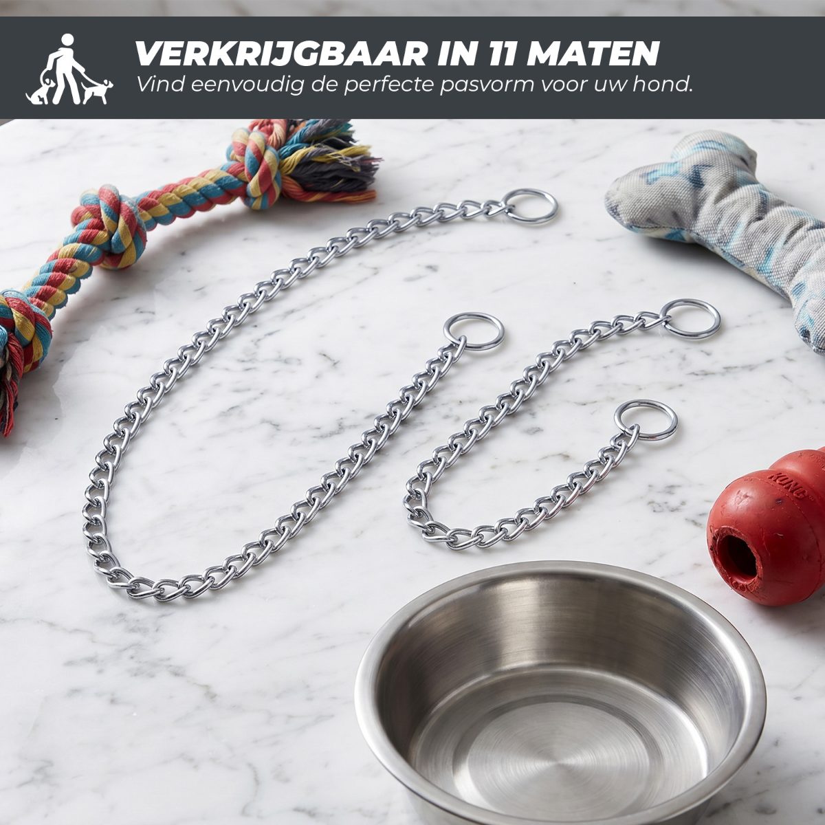 Correctieketting Verchroomd 55 cm - Afbeelding 4