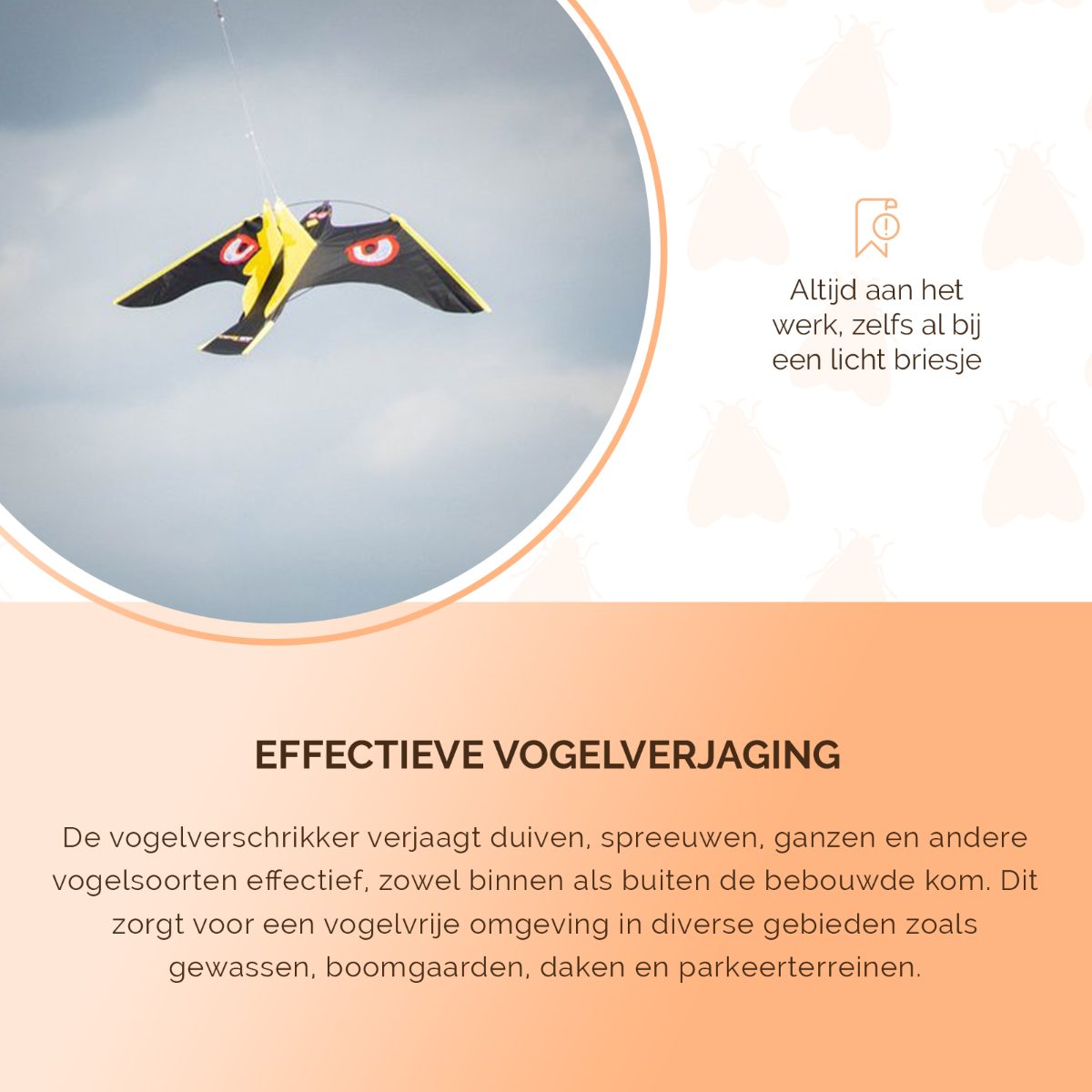 Knock Pest Vogel Verschrikker vlieger complete set 7 m - Afbeelding 4