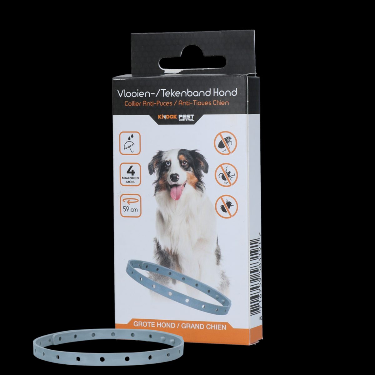 Knock Pest Vlooien/Tekenband Hond 59 cm NL/FR