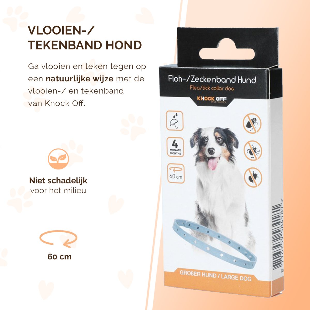 Knock Pest Vlooien/Tekenband Hond 59 cm DE/UK - Afbeelding 2