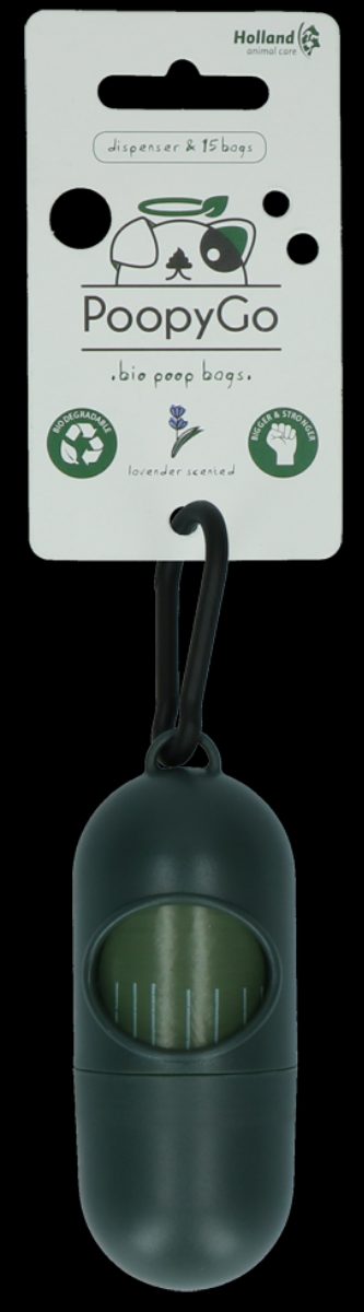 PoopyGo dispenser incl. 15 zakjes lavendelgeur