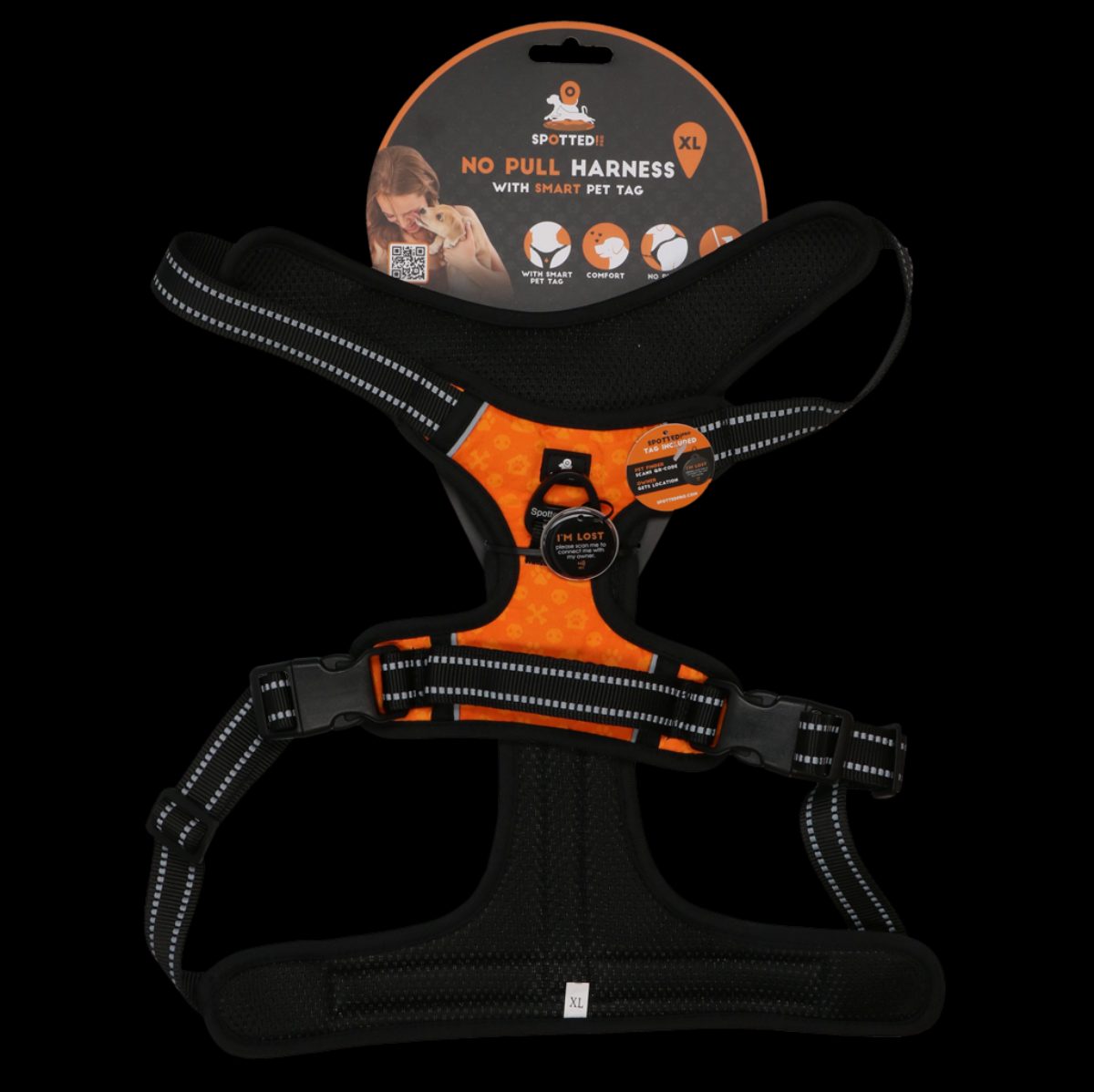 Spotted! Pro No Pull Harnas Oranje XL