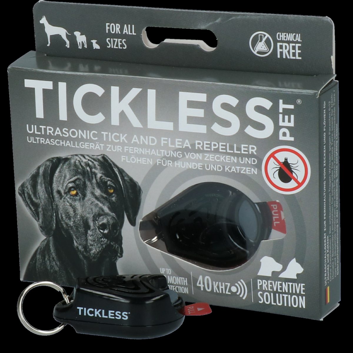 Tickless Pet minimaal 6 maanden bescherming Zwart