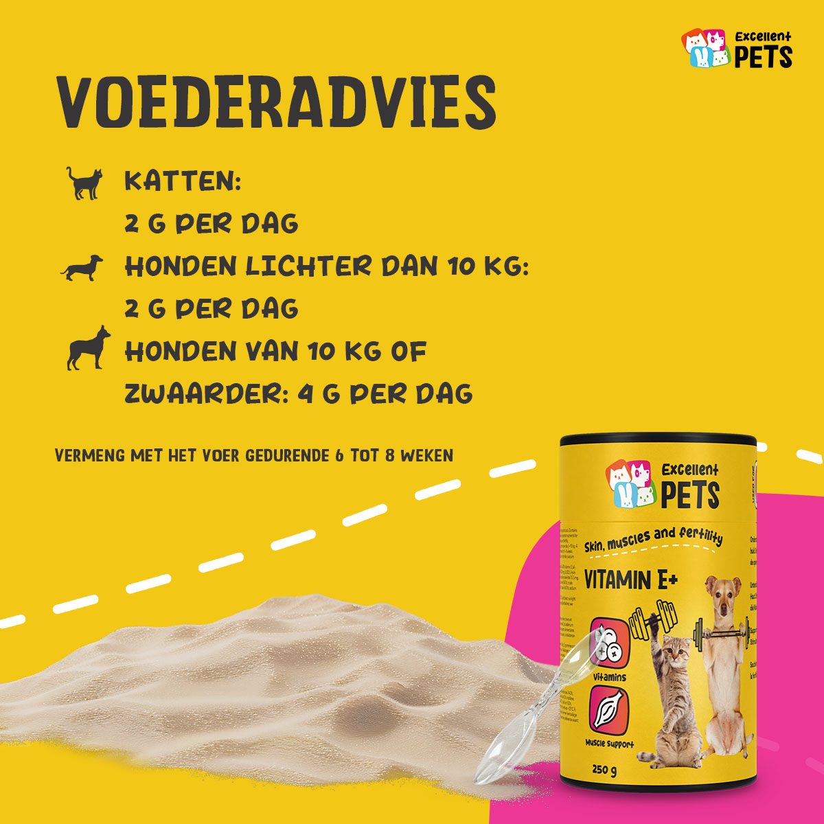 Excellent Pets Vitamin E+ 250 g - Afbeelding 2