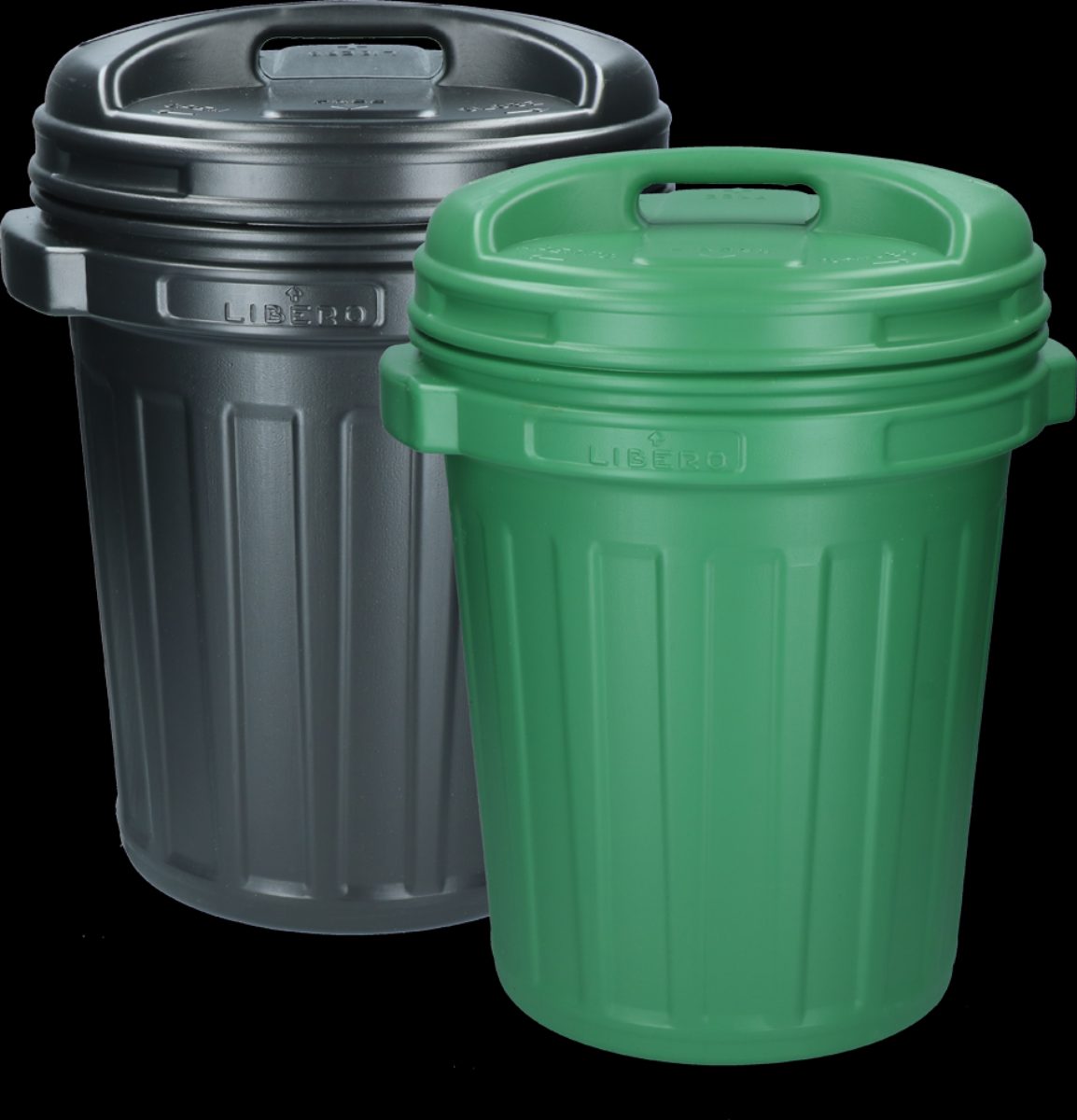 Voerton met draaisluiting 40 liter Black Groen