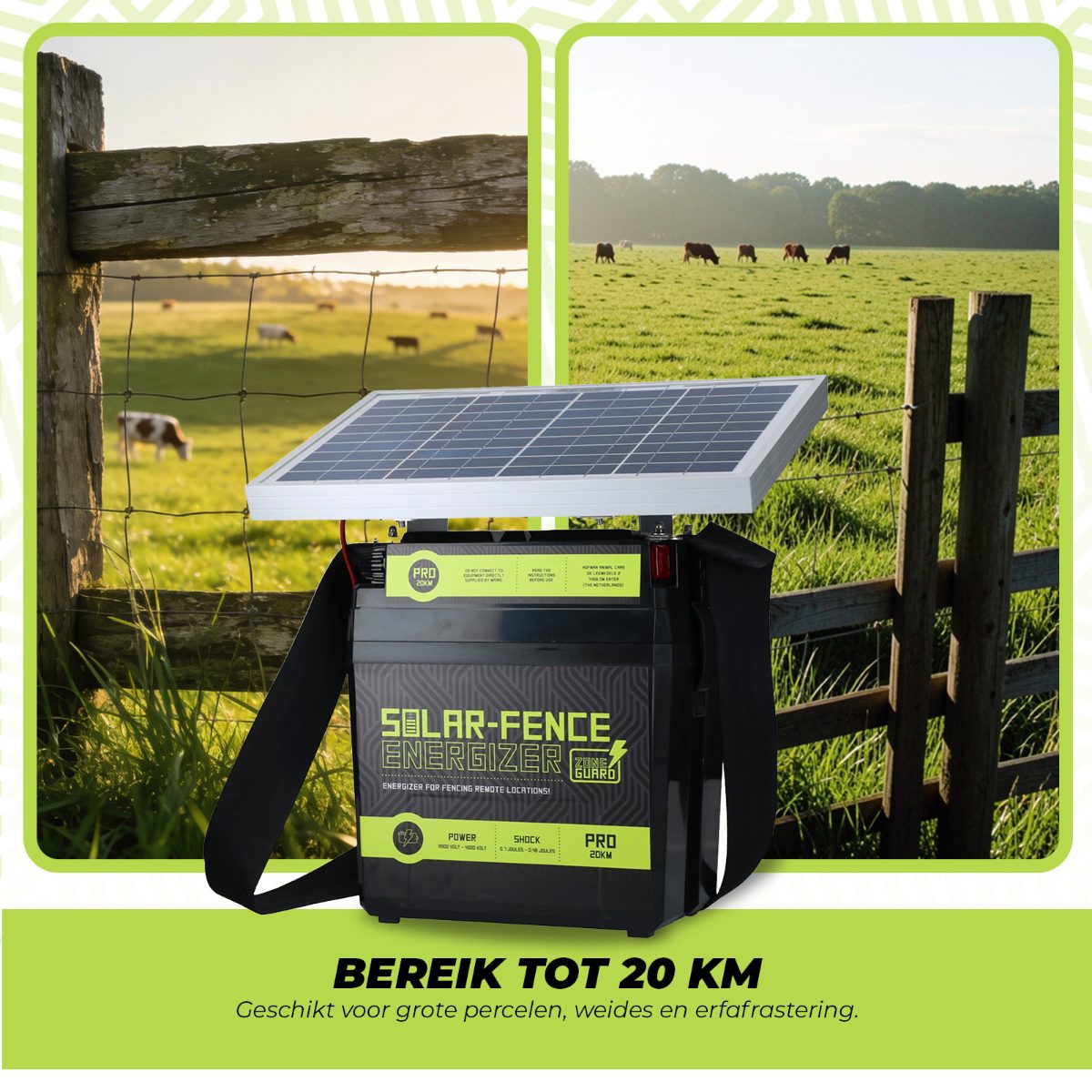 ZoneGuard Solar-Fence Energizer Pro 20 km - Afbeelding 3