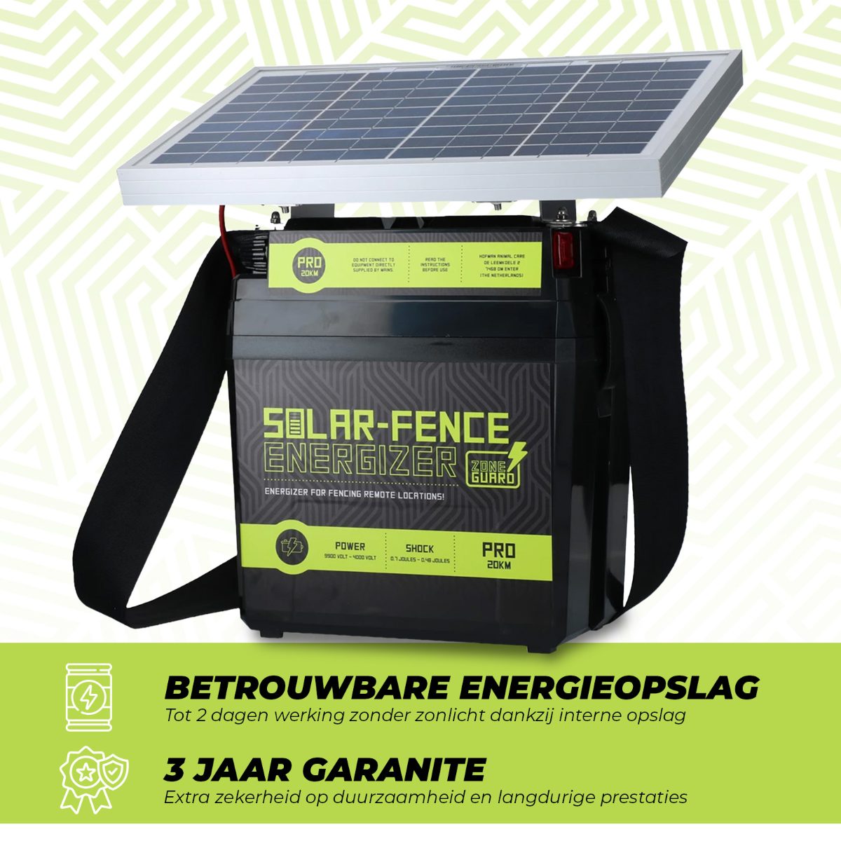 ZoneGuard Solar-Fence Energizer Pro 20 km - Afbeelding 4